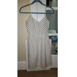Polk a dot white and black dress
